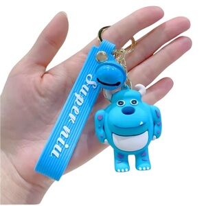 Disney Pixar Sully Monsters Inc 3D Keychain Wristlet Bag Charm